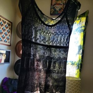 NWOT Black lace top